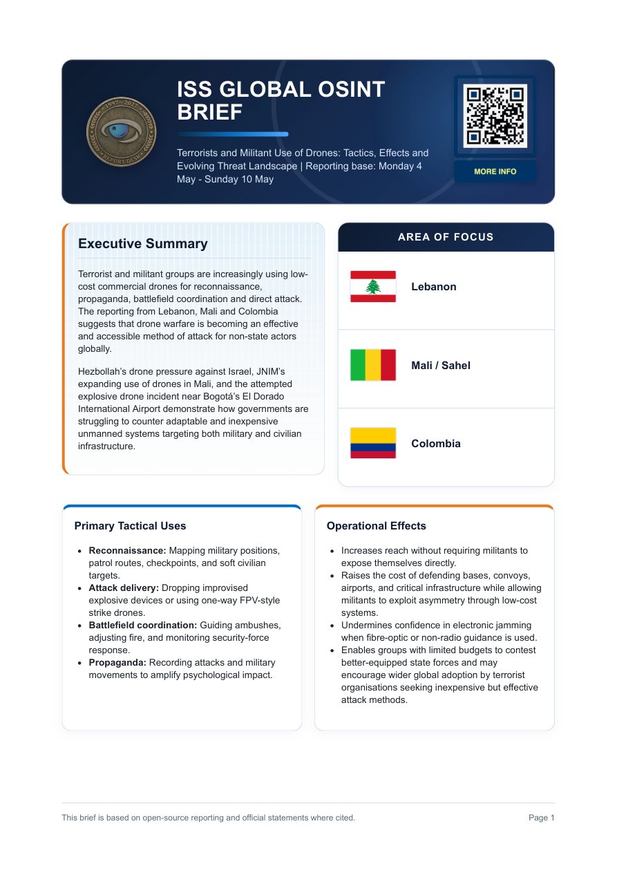 Terrorist and Militant Use of Drones — cover