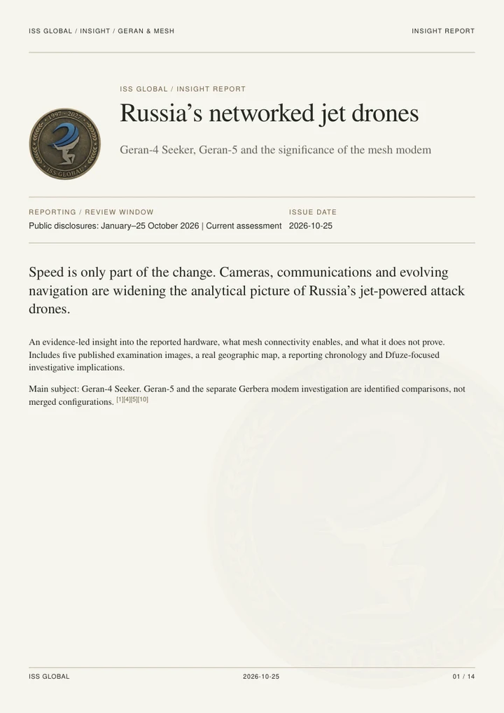 First page of Russia’s networked jet drones