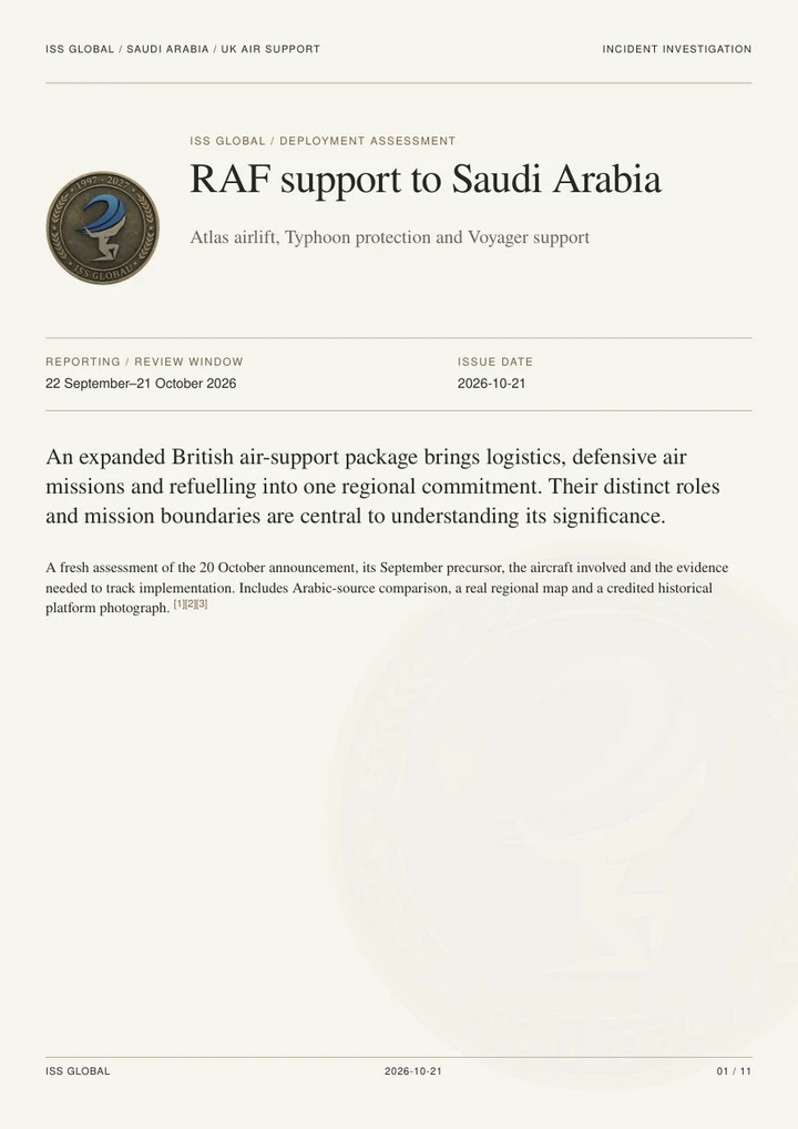 RAF support to Saudi Arabia