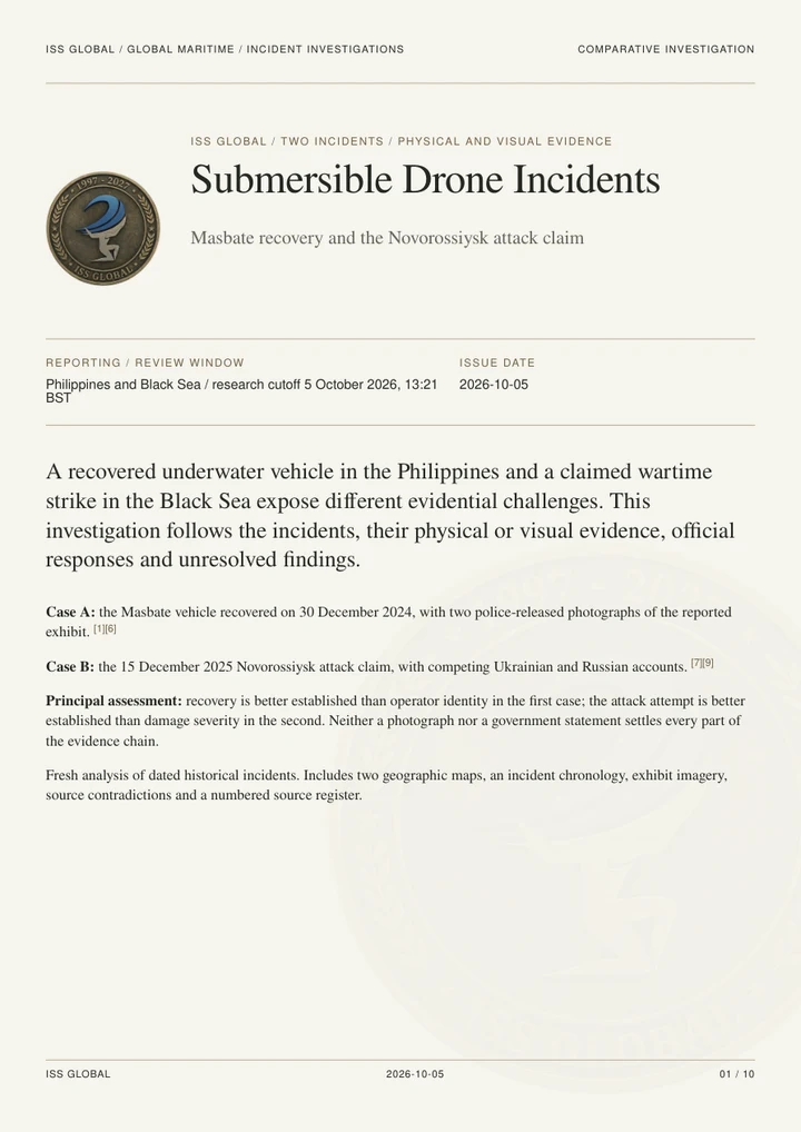Submersible Drone Incidents