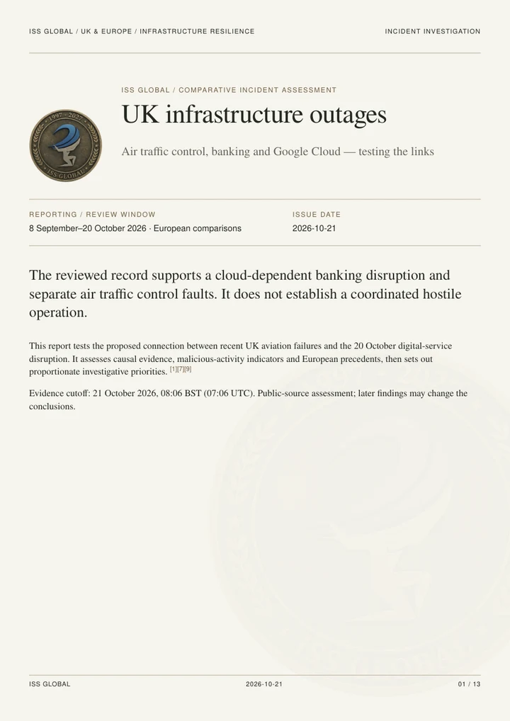 UK infrastructure outages